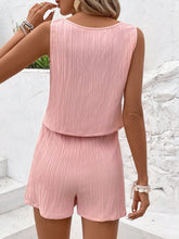 Ladies' Square Neck Short Sleeve Vest And Shorts Set